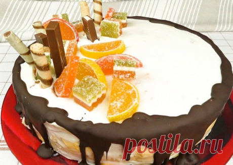 (1) Торт без выпечки из зефира и печенья | Cake without baking from marshmallow and cookies - пошаговый рецепт с фото. Автор рецепта Вкусная кухня. Простые рецепты🏃‍♂️ . - Cookpad