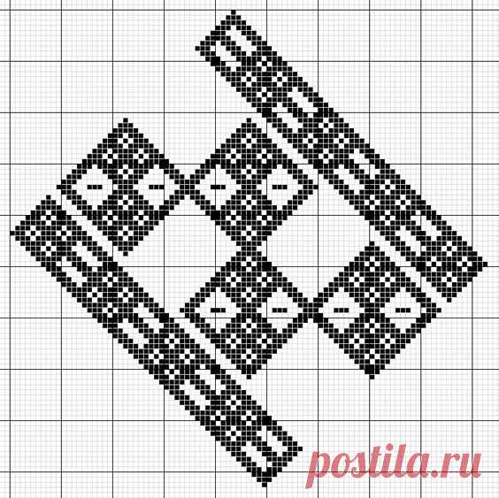 Схемы филейного вязания