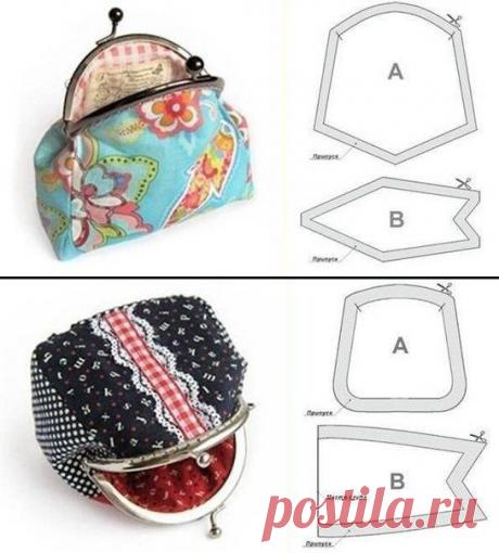 Разные формы кошельков с фермуарами и  / Необычные поделки