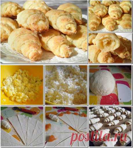 Вкуснейшие творожные рогалики.