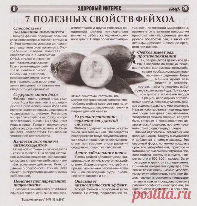 7 полезных свойств фейхоа