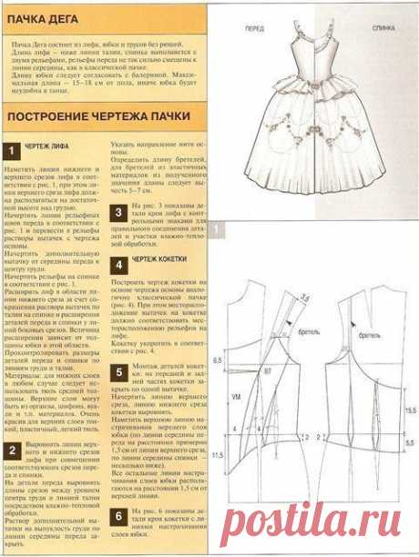 Балетный костюм. Пачка Дега. Выкройки. ч2