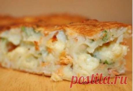 Пирог с сёмгой по-быстрому — Домашний уют