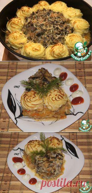 Запеканка с курицей и грибами "Маргаритка" - кулинарный рецепт