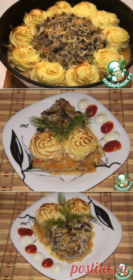 Запеканка с курицей и грибами &quot;Маргаритка&quot; - кулинарный рецепт