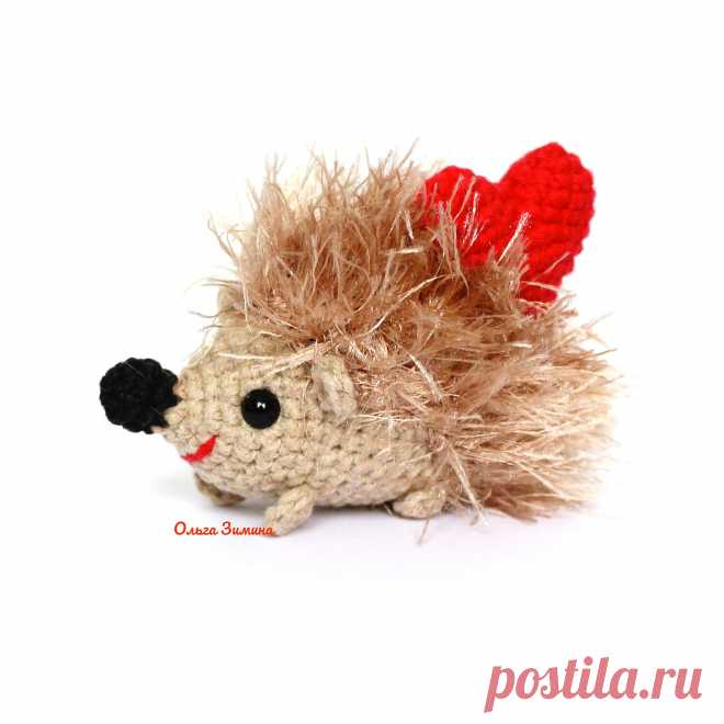 PDF Ёж с сердечком крючком. FREE crochet pattern; Аmigurumi animal patterns. Амигуруми схемы и описания на русском. Вязаные игрушки и поделки своими руками #amimore - маленький ёжик, игольница в виде ежа, ёж, ежик.