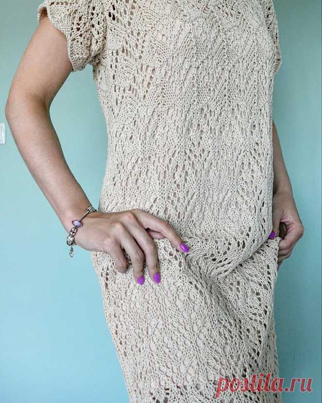 Ажурное платье из хлопка | SIBKNITTING | Яндекс Дзен
