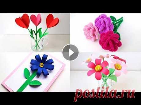 4 DIY Поделки на 8 Марта, День Матери своими руками Как сделать подарок маме на 8 Марта, День Матери Сегодня мы будем делать подарок для мамы на 8 Марта, День Матери, День рождения... Предлагаю вам на выбор 4 поделки: - Цветок-Сердечко из бумаги (00:0...