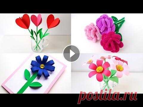 4 DIY Поделки на 8 Марта, День Матери своими руками Как сделать подарок маме на 8 Марта, День Матери Сегодня мы будем делать подарок для мамы на 8 Марта, День Матери, День рождения... Предлагаю вам на выбор 4 поделки: - Цветок-Сердечко из бумаги (00:0...