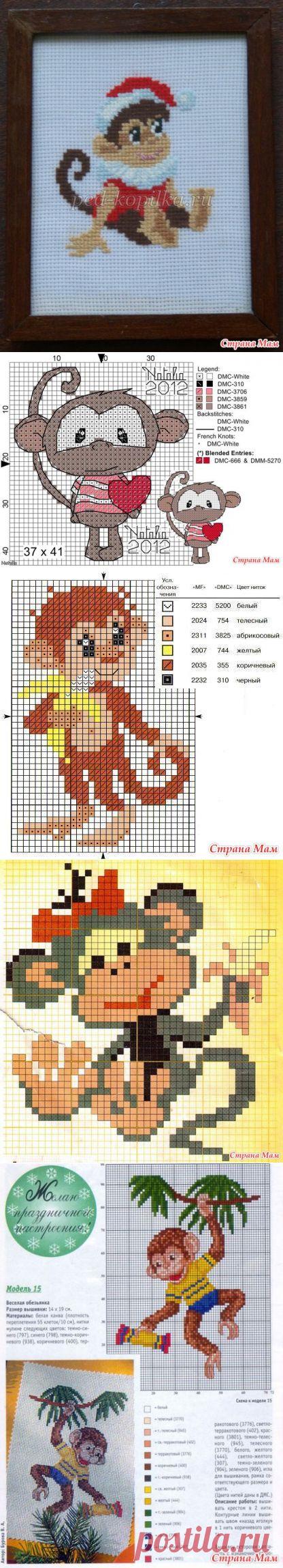 Обезьянки... Или готовь сани летом - Вышивка и все о ней - Страна Мам