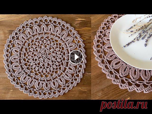 Все ГОСТИ будут в ВОСТОРГЕ! Салфетка для СЕРВИРОВКИ. Вяжем крючком. Как незаметно соединить нити: Мой Инстаграм: Music by...