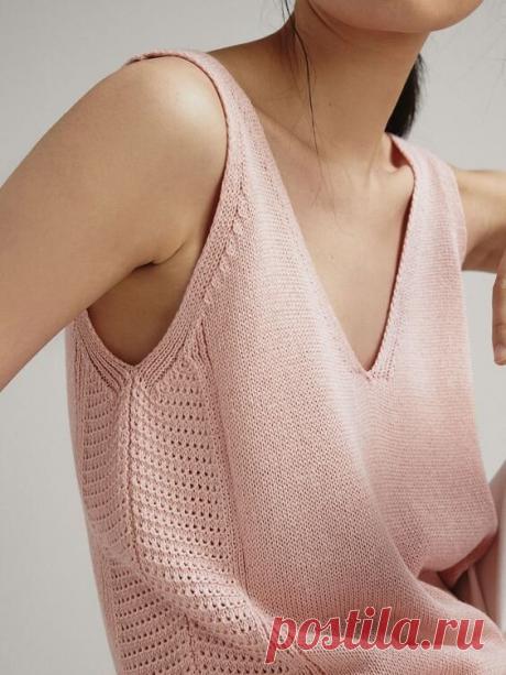 ПРОСТЫЕ И КРАСИВЫЕ ТОПЫ СПИЦАМИ НА ЛЕТО 2023! | Копилка узоров (Вязание спицами) | Дзен