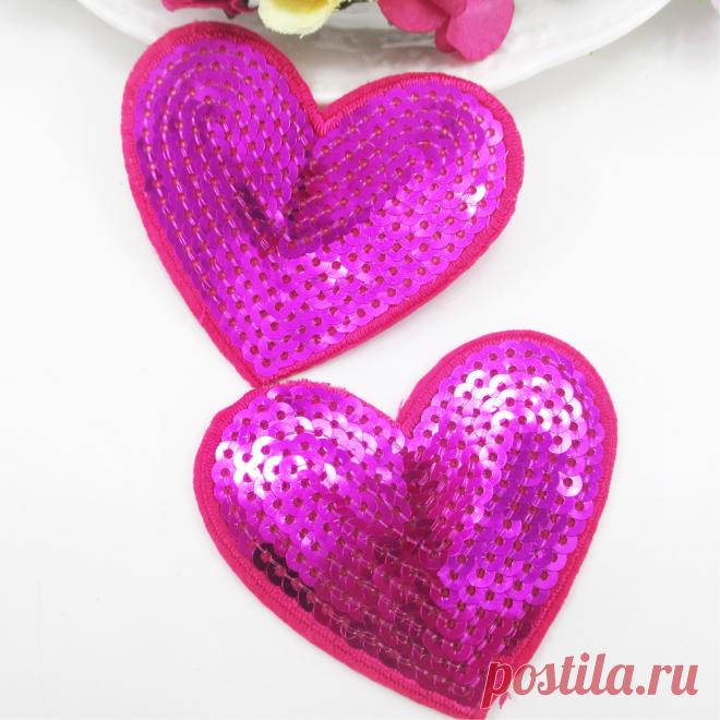 72*65 ММ сердце патч Вышивки высокое качество 5 шт., ПОДЕЛКИ ручной работы материалы, свадебный подарок упаковка, 5Y50468 купить на AliExpress