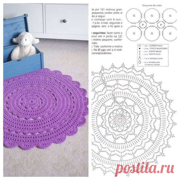 tapete+de+croche+circular+com+grafico.jpg (604×604)