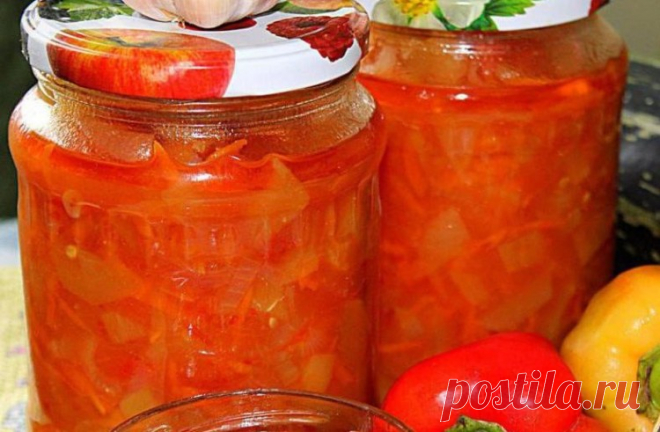 Простой салат из кабачков на зиму 