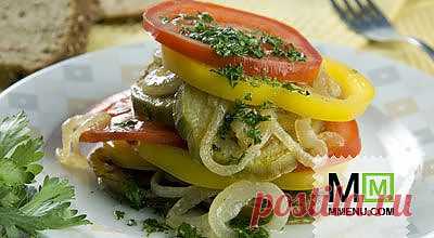 Салат с баклажанами и помидорами (2) - кулинарный рецепт. Миллион Меню