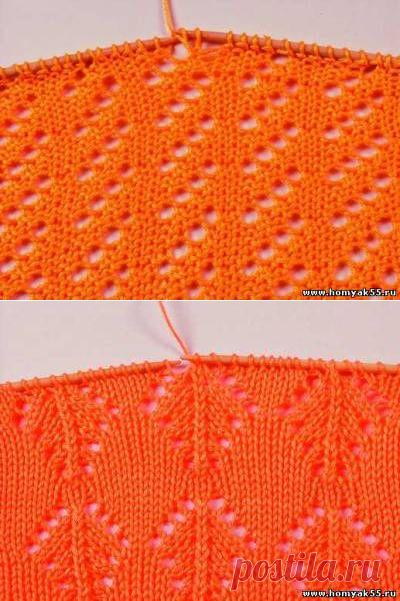 Ажурные узоры спицами | «Хомяк55.ру» сайт о вязании спицами и крючком