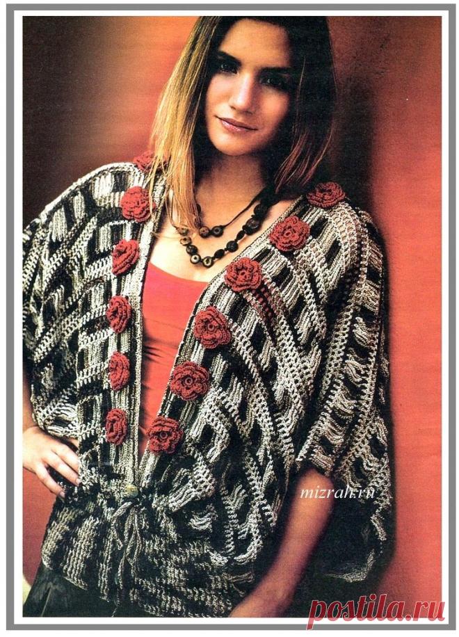 Жакет - накидка крючком