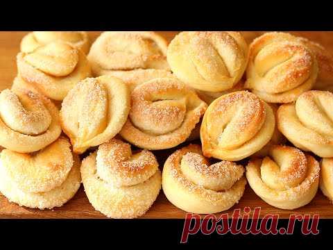 НЕМНОГО КЕФИРА и БЫСТРАЯ ВЫПЕЧКА к Чаю у Вас НА СТОЛЕ! Ароматное Сахарно ПЕЧЕНЬЕ ! Просто!