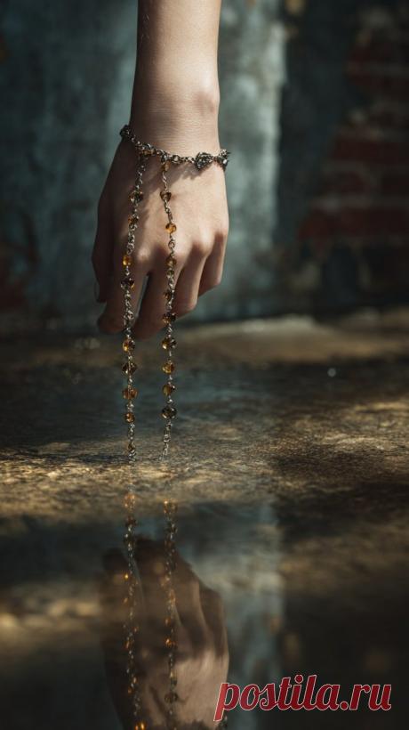 Элегантное ожерелье из бусин и стильный браслет на руке. Картинка из нейронной сети Midjourney - Midjourney примеры промтов - Форум ИИ о нейросетях - Yes Ai