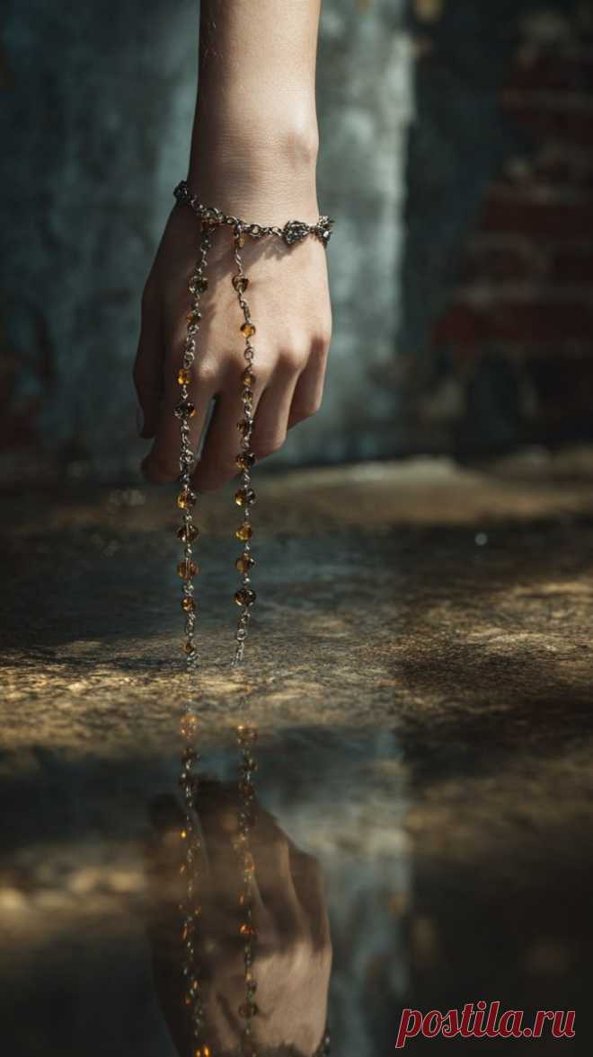 Элегантное ожерелье из бусин и стильный браслет на руке. Картинка из нейронной сети Midjourney - Midjourney примеры промтов - Форум ИИ о нейросетях - Yes Ai
