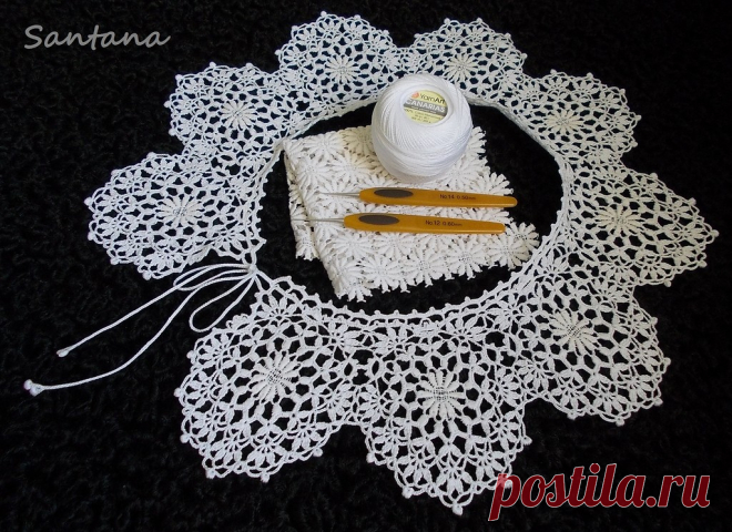 Воротнички ажурные с кружевной каймой