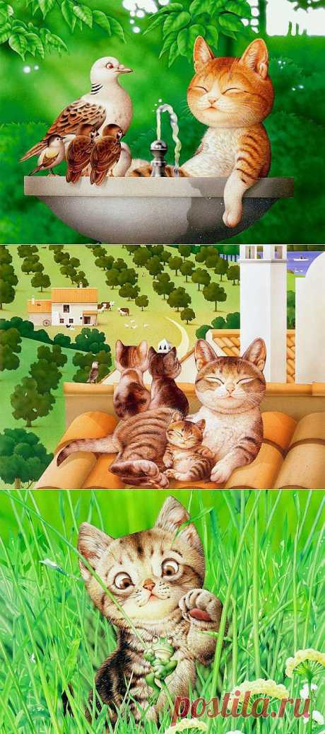 Кошкино лето (художник MaKOTO MURamatsu)