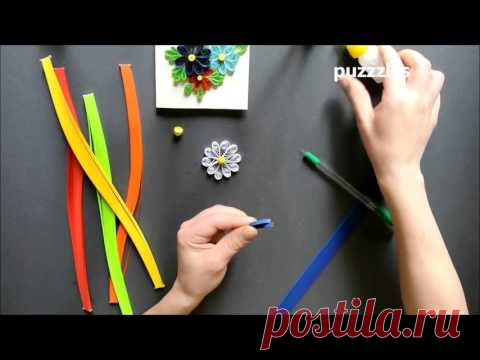 Как сделать цветок-ромашку - квиллинг/Quilling tutorial How to make  chamomile