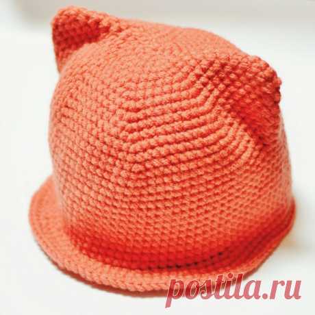 Шляпка с ушками крючком | Crochet&amp;Co by Maryzhyk | Вязание крючком +