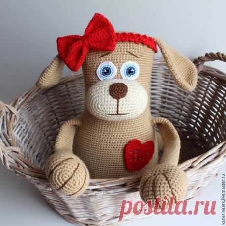 Вяжем милую собачку - Ярмарка Мастеров - ручная работа, handmade