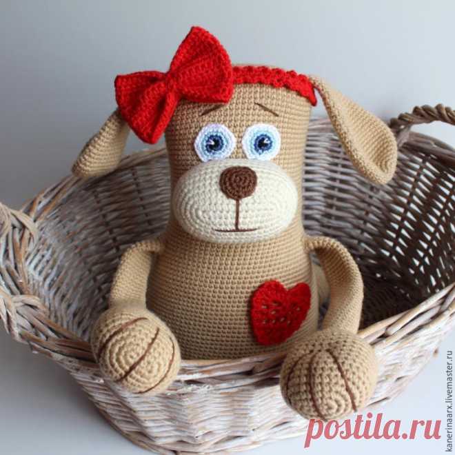 Вяжем милую собачку - Ярмарка Мастеров - ручная работа, handmade