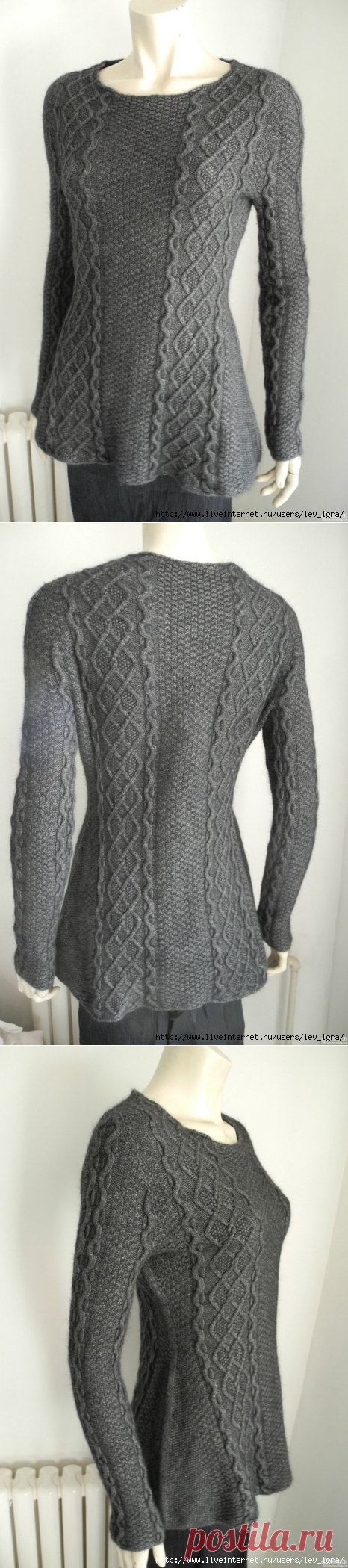 Туника спицами. Работа китайских мастериц.
