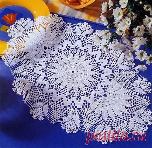 Ажурная скатерть крючком