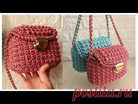 Сумка крючком для дочки - просто и элегантно
