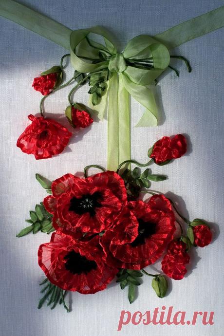 ИДЕИ ДЛЯ ВЫШИВКИ ЛЕНТАМИ  .