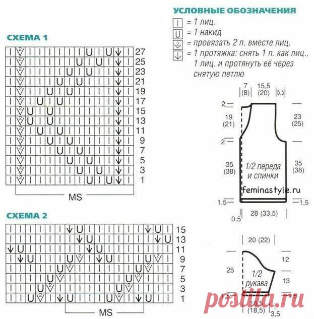 Вязание спицами бирюзового жакета для солидных дам / Рукоделие / Домоводство / Женские секреты / Женский стиль