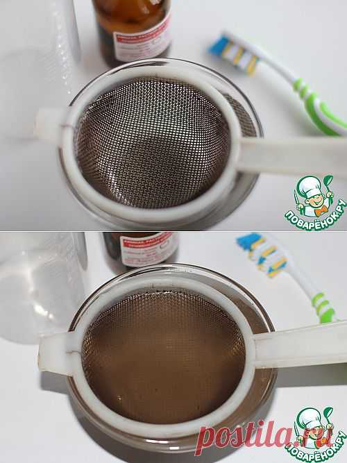 Как почистить металлические ситечки и сита