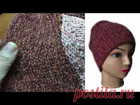 Шапочка крючком Зимняя вишня и немного болтовни