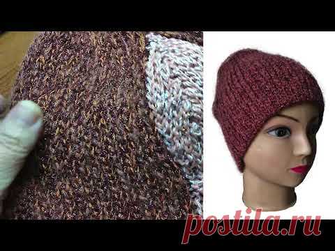 Шапочка крючком Зимняя вишня и немного болтовни