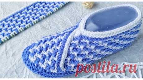 НОВИНКА! Домашние следки спицами. ТАК МЫ ЕЩЕ НЕ ВЯЗАЛИ