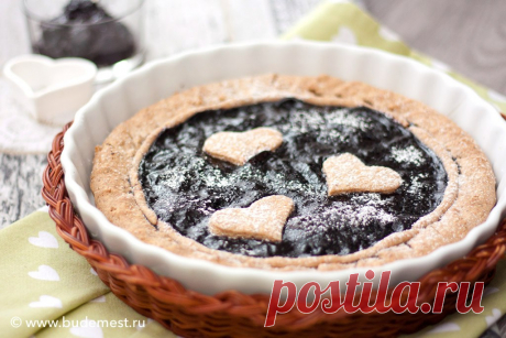 Кростата из теста Бризе с черничным вареньем - Будем есть