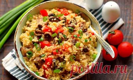 Кус-кус с грибами и овощами — Шедевры кулинарии