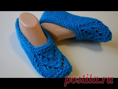 Следки на двух спицах за вечер.  Быстро и просто.