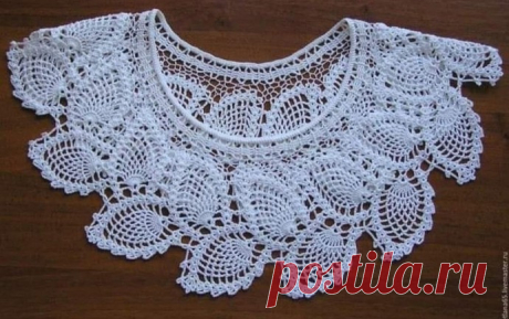 Ажурный воротник крючком