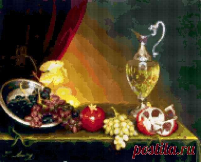 Предпросмотр - Схема вышивки «Натюрморт с фруктами» - Автор «avzv» - Авторы - Вышивка крестом