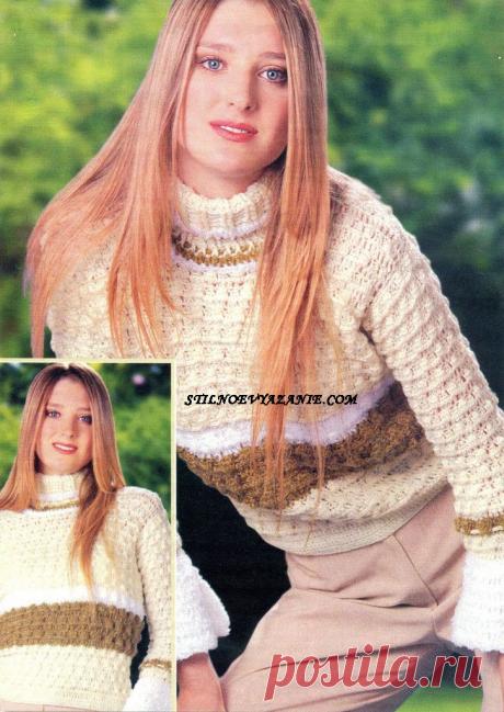 Шерстяной свитер |Стильное вязание