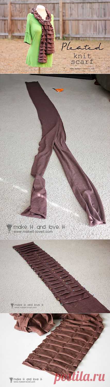 Pleated Knit Scarf | Make It and Love It