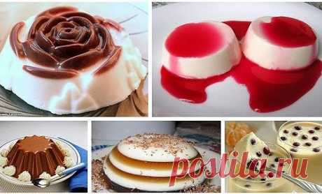 РЕЦЕПТЫ МОЛОЧНЫХ ЖЕЛЕ И МУССОВ