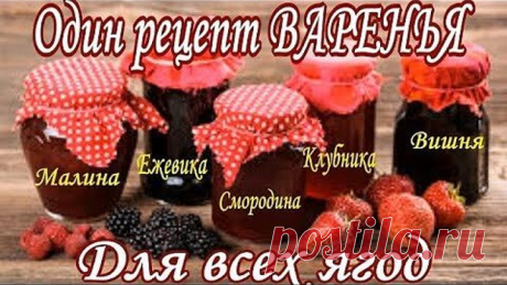 Бабушкин рецепт ВАРЕНЬЯ на весь сезон, для любых ягод, не нужен никакой ПЕКТИН.