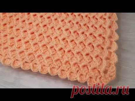 Узор для пледа крючком. Часть1. Crochet